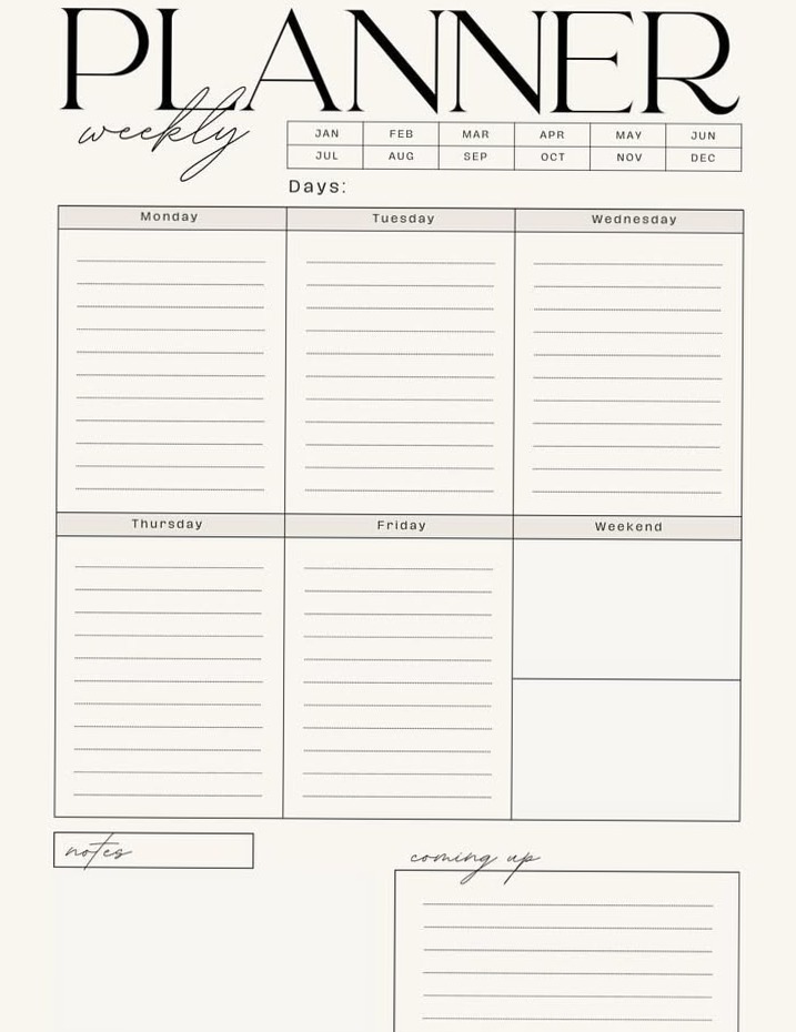 📅 📝 Editable Weekly Planner | Digital Design & Creative Planners | stay inspired all year long