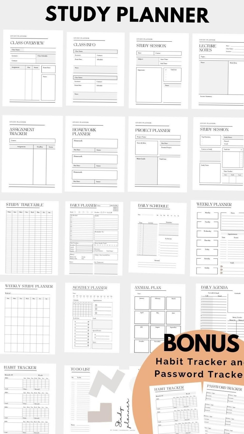 Effective Study Planner: Ultimate Exam Prep Pack – Stay Inspired Year-Round — 🍰 👰 dream life manifestation