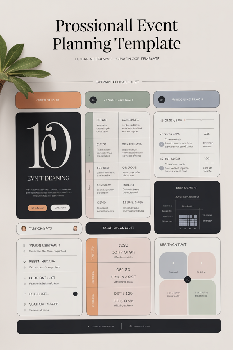 Event Planner Complete Structure | Digital Design & Creative Assets — 🕯️ 🎀 secret to staying productive