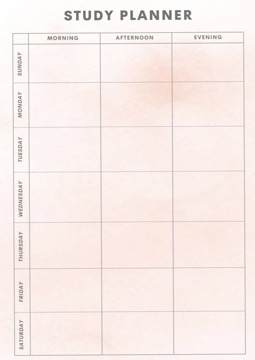 🤍 🕯️ Exam Study Template for Student Success | Digital Design Planner Asset | dream life manifestation