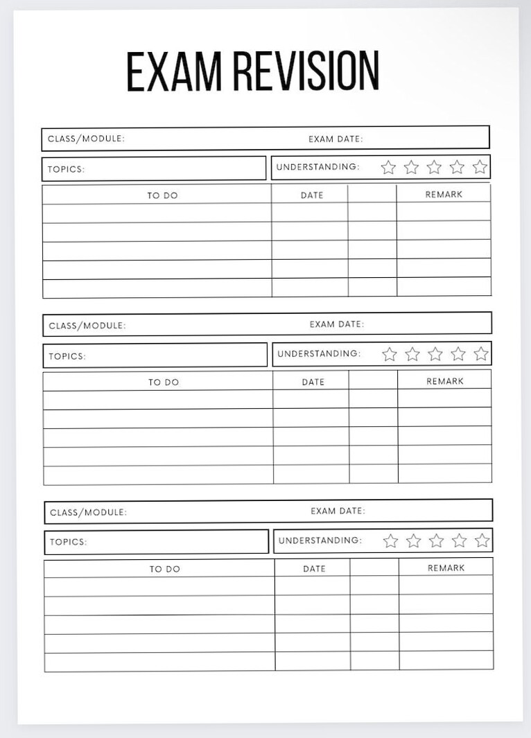 ✨ ✨ Exam Tracker & College Planner — Printable & Digital PDF | essential planning guide