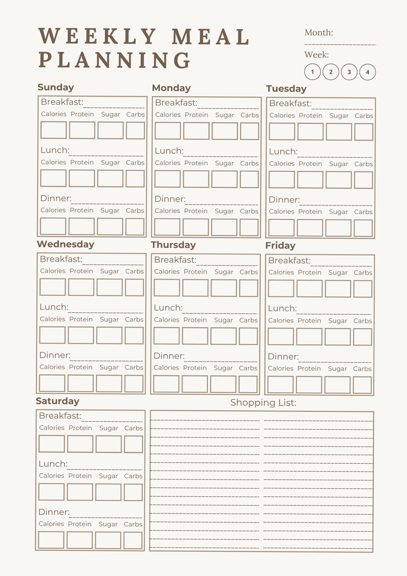 ☁️ ✨ Family Weekly Meal Planner Template | stay inspired all year long