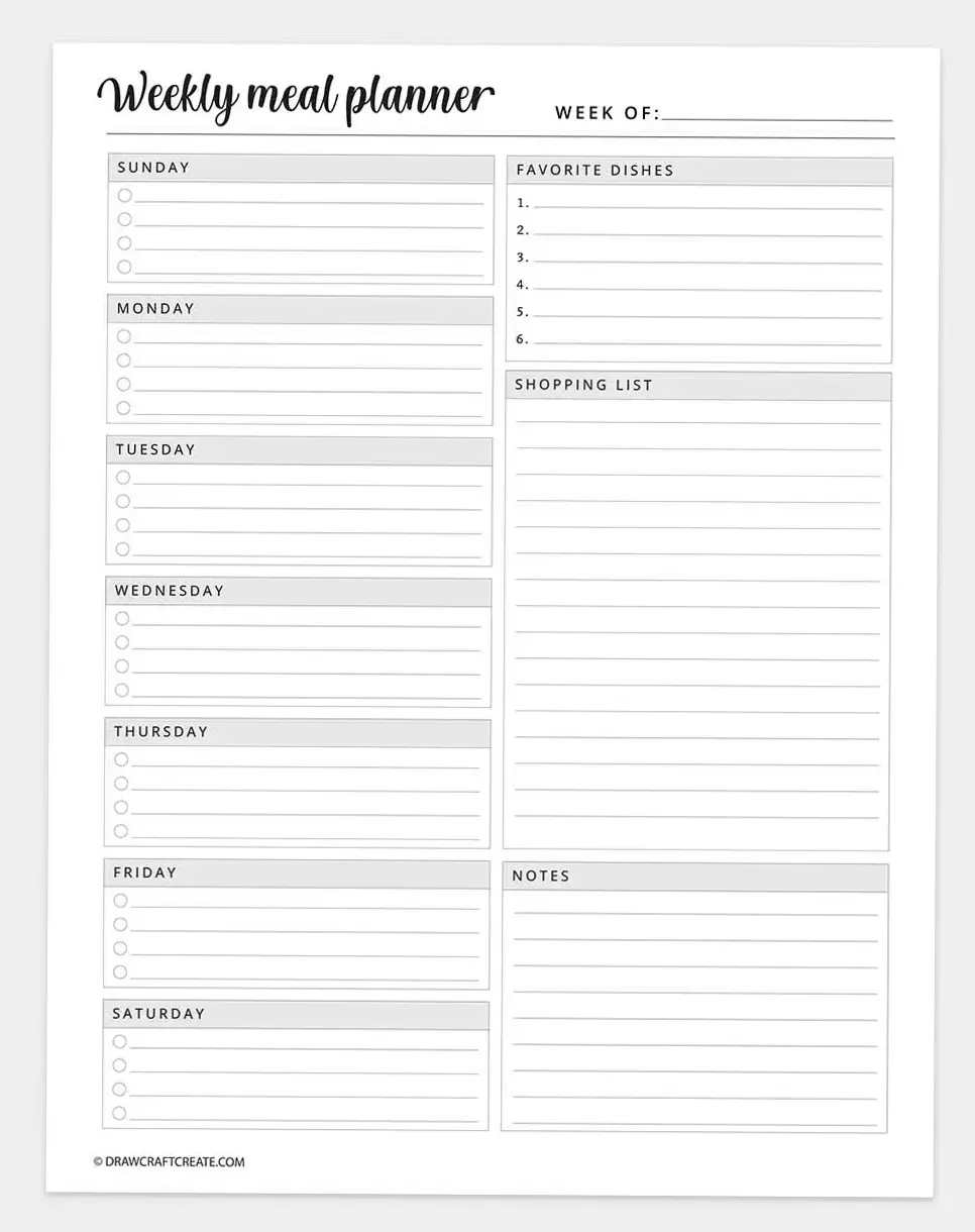🍰 🥂 Food Planner Goodnotes Free Printable (56 Pages) | romanticize your routine