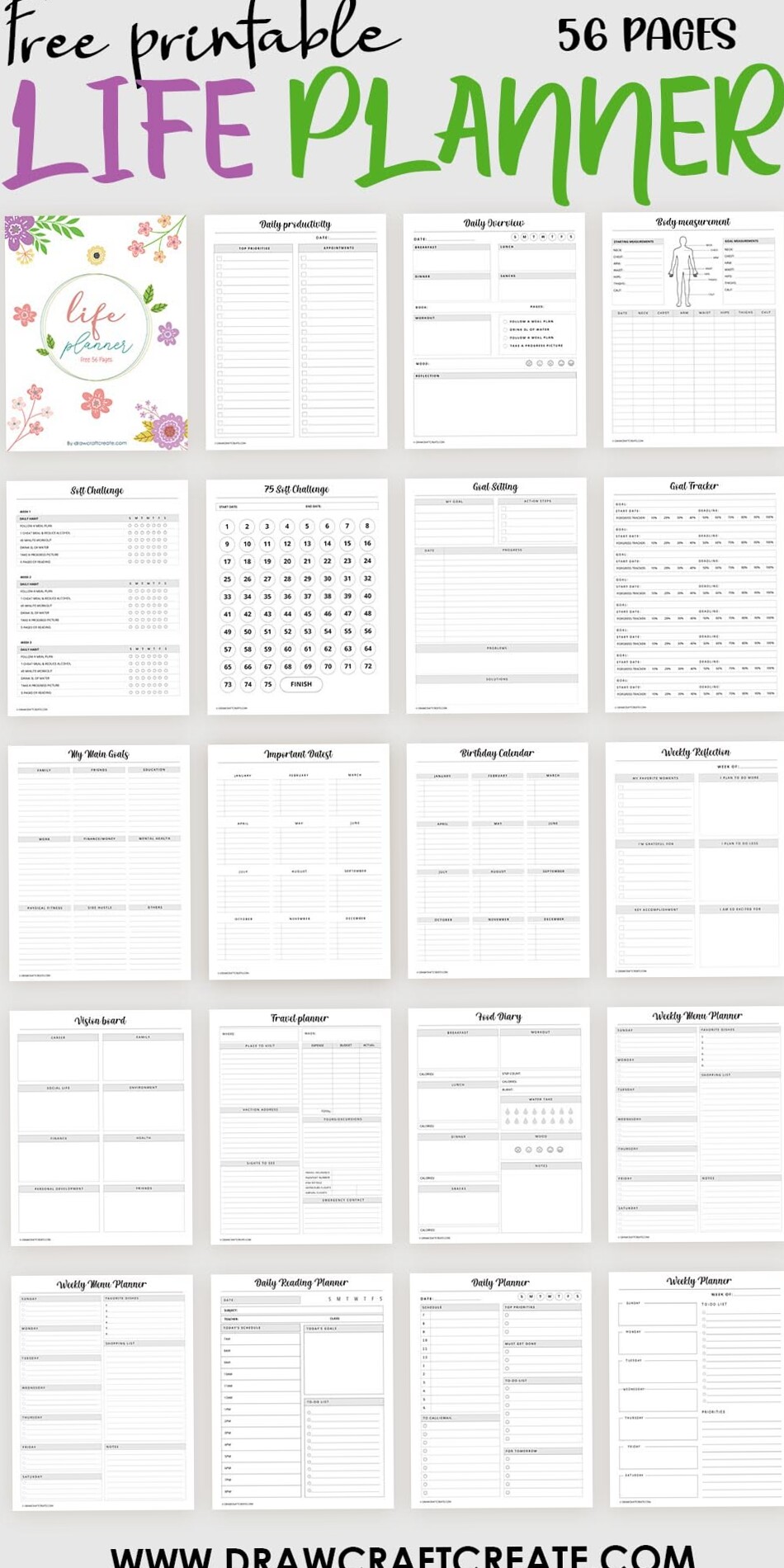 Free 56 Page Life Planner PDF for Organized Living — ✨ 🌿 stay inspired all year long