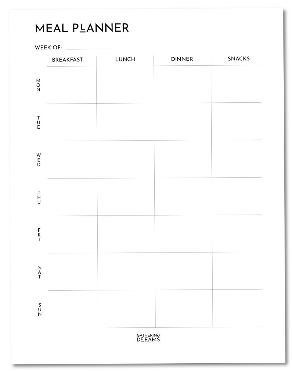 Free Aesthetic Meal Planners with 4 Weekly Templates for Organized Meal Planning — 📍 🖌️ secret to staying productive