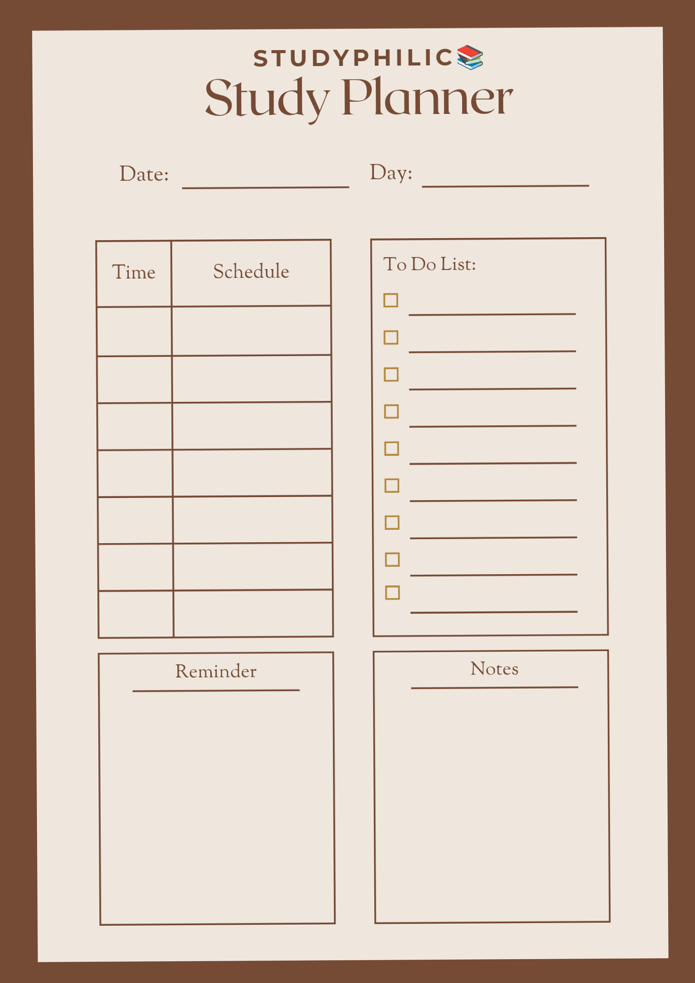 🖇️ 📊 Free Aesthetic Study Planner Printable | Daily Study Planner for Students | dream life manifestation