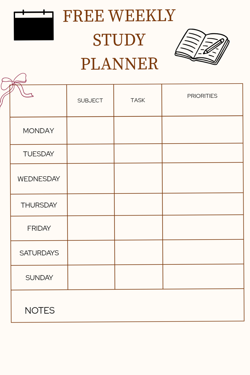 📅 📝 Free Aesthetic Weekly Study Planner (Coming Soon) | secret to staying productive