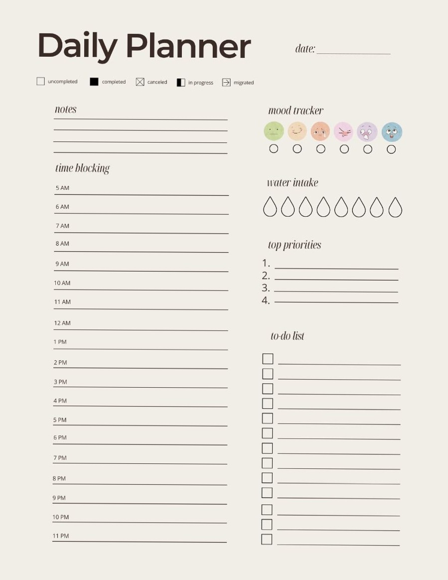 Free Daily Planner Download for Digital Design & Creativity — 🌸 💌 dream life manifestation