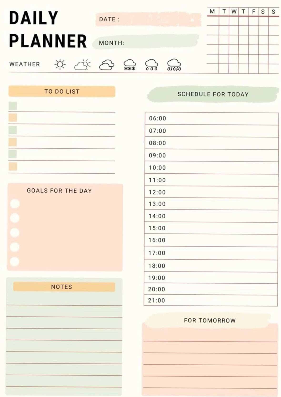 Free Daily Planner Templates for Digital Design & Creativity — 🖌️ 🪄 secret to staying productive
