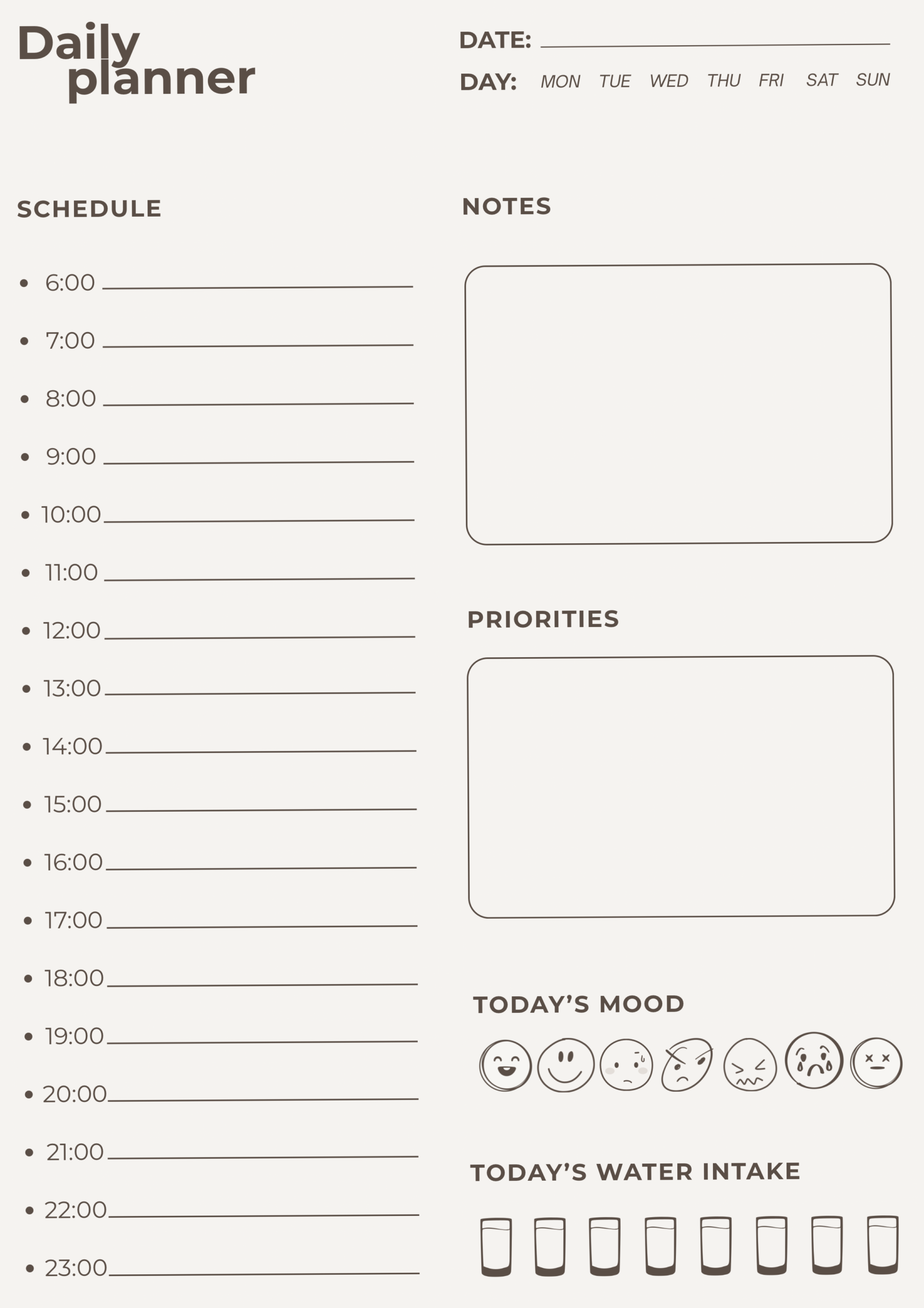 🌿 🤍 Free Digital Daily Planner for Productivity & Creativity | dream life manifestation