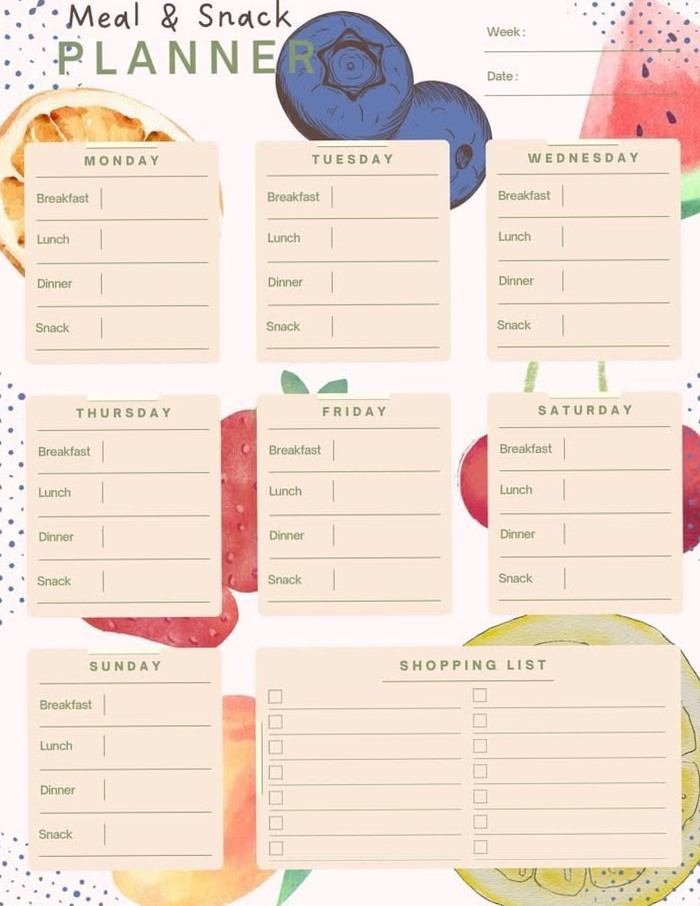 Free iPad Meal Planner for Easy Living & Creative Planning — 📍 📍 dream life manifestation