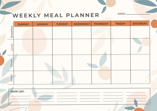 🎨 🌈 Free Meal Planner Template | Digital Design Asset | secret to staying productive