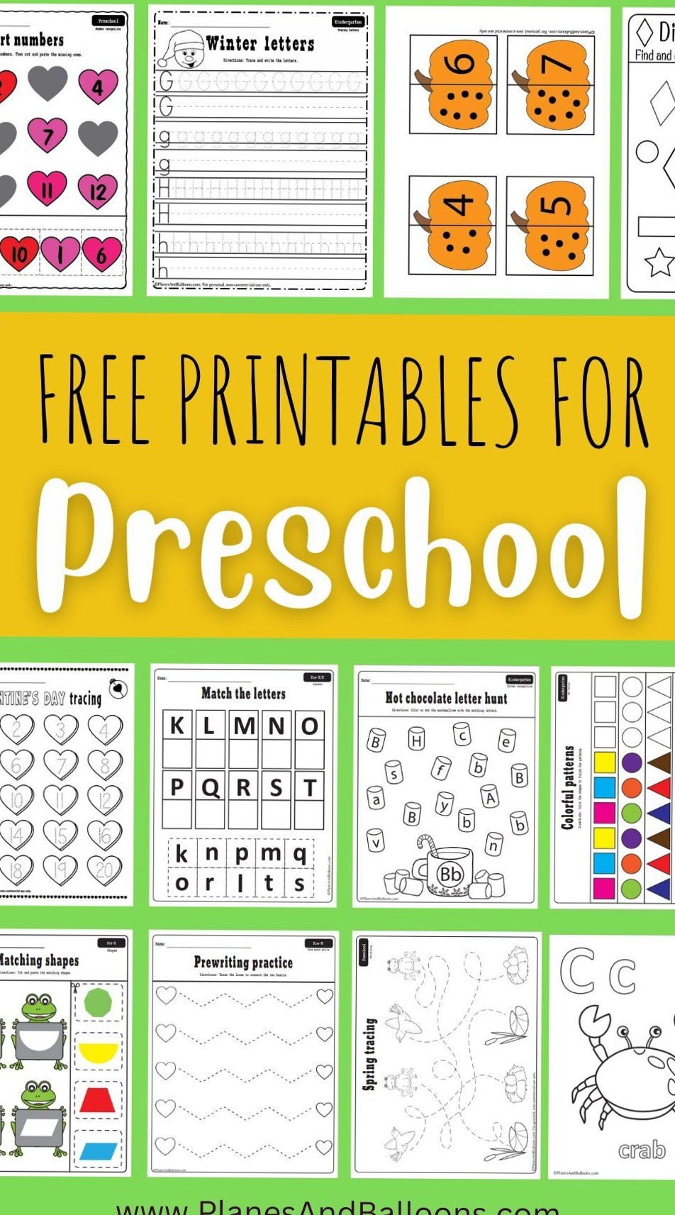 Free Preschool Worksheets PDF Printables — 📅 🖇️ stay inspired all year long