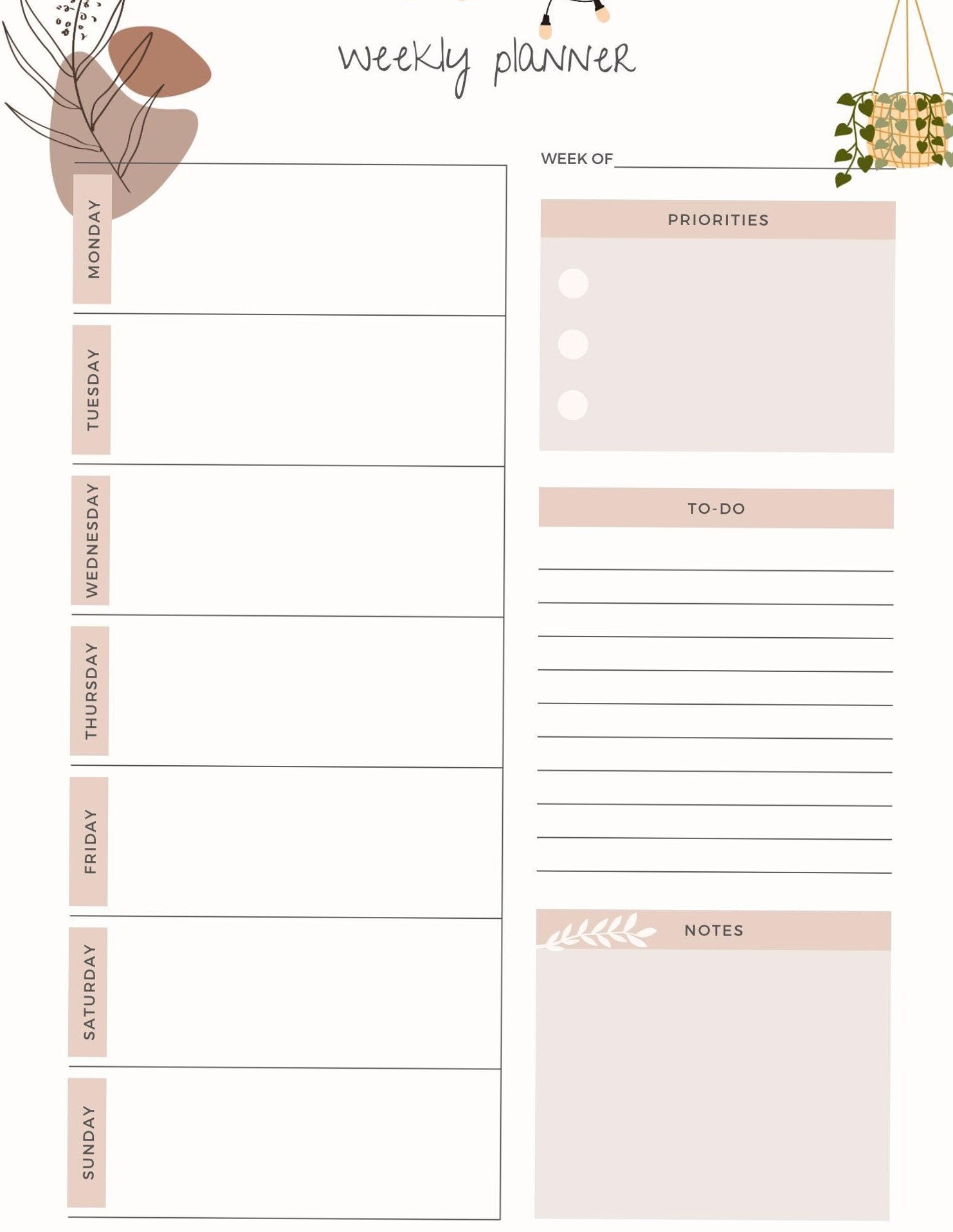 Free Printable Business Weekly Planner Design — 🪄 📍 secret to staying productive