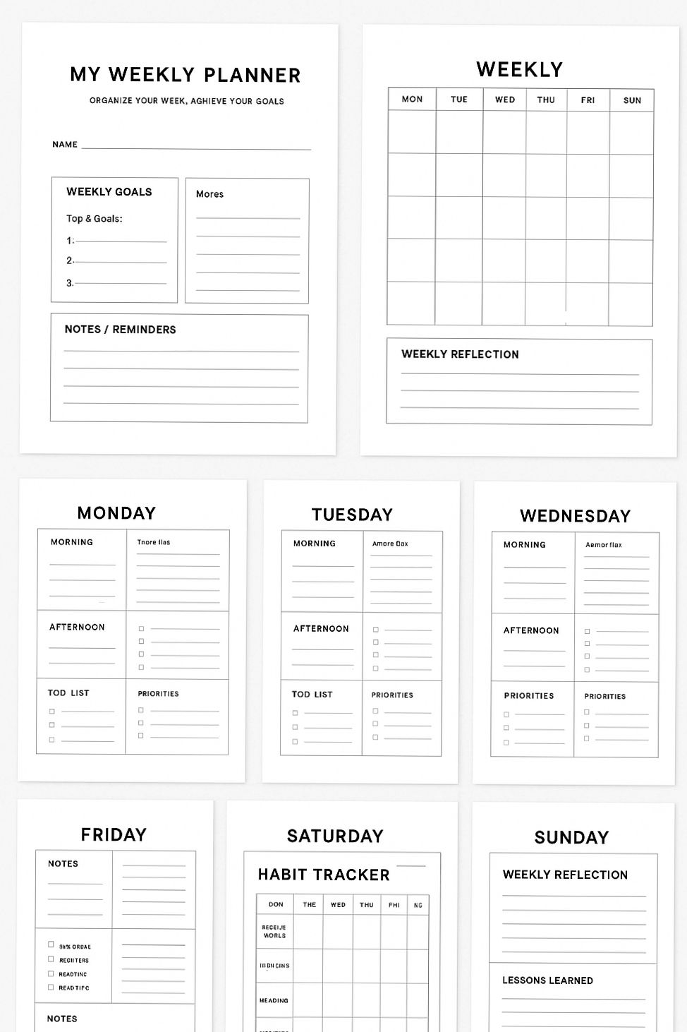 🎨 🎨 Free Printable Weekly Planners for Everyone | romanticize your routine