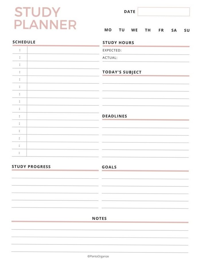 Free Study Planner + Back-to-School Tips 2026-24 — 🪄 💎 romanticize your routine