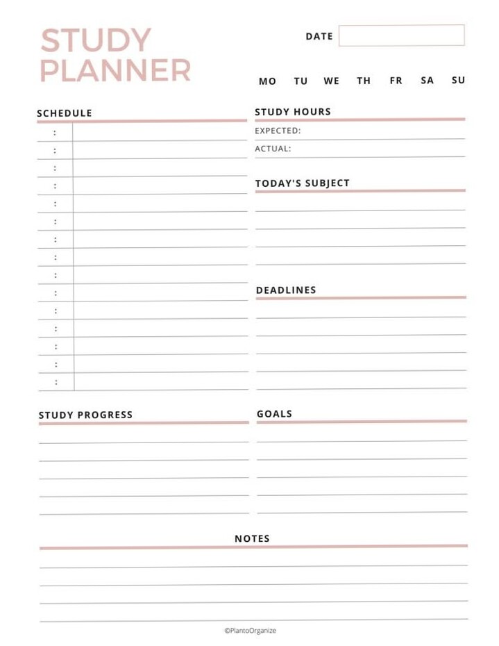 ☁️ 🎀 Free Study Planner + Back-to-School Tips 2026-24 | dream life manifestation