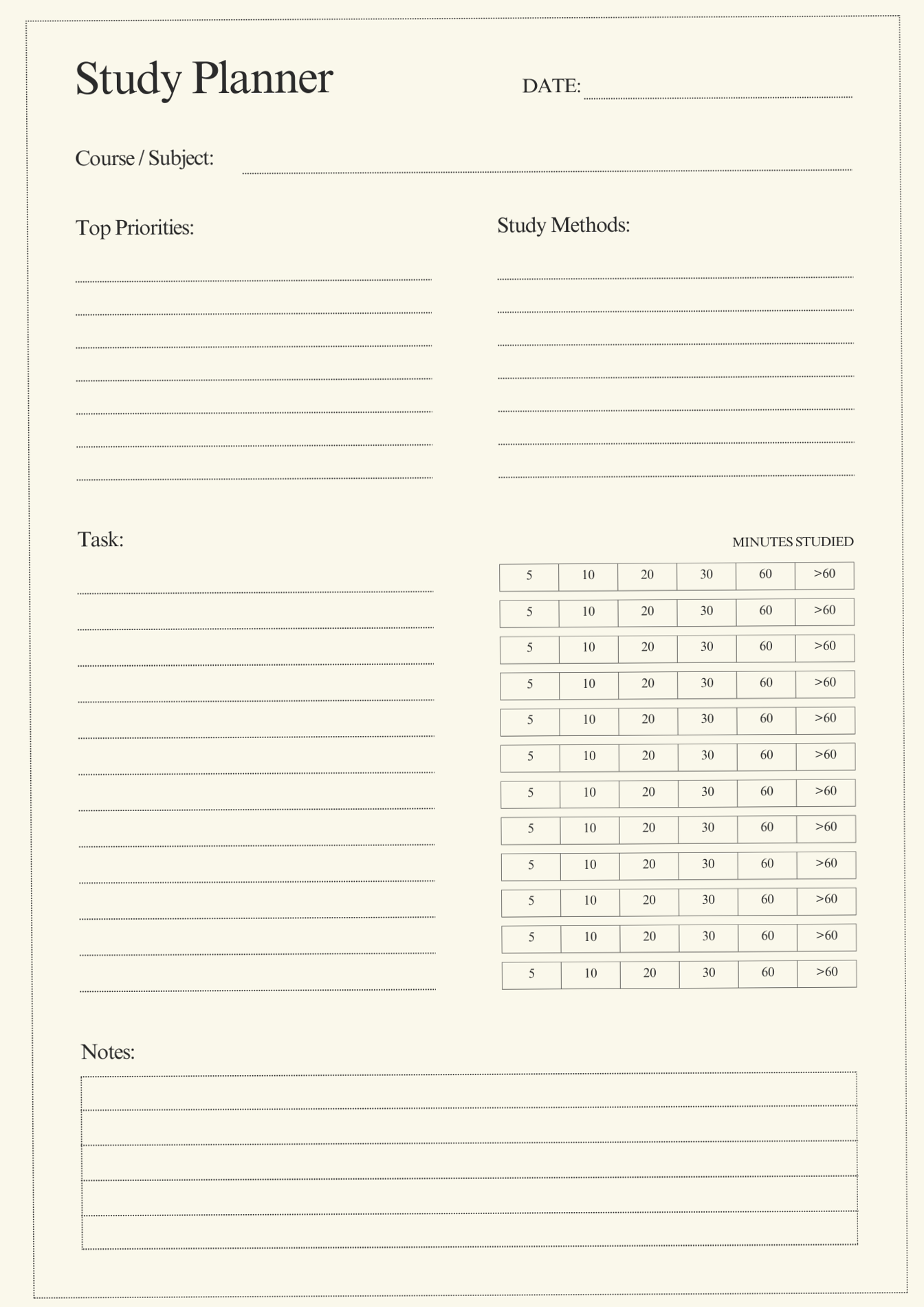 Free Study Planner | Digital Design & Creative Assets — 📝 📌 stay inspired all year long