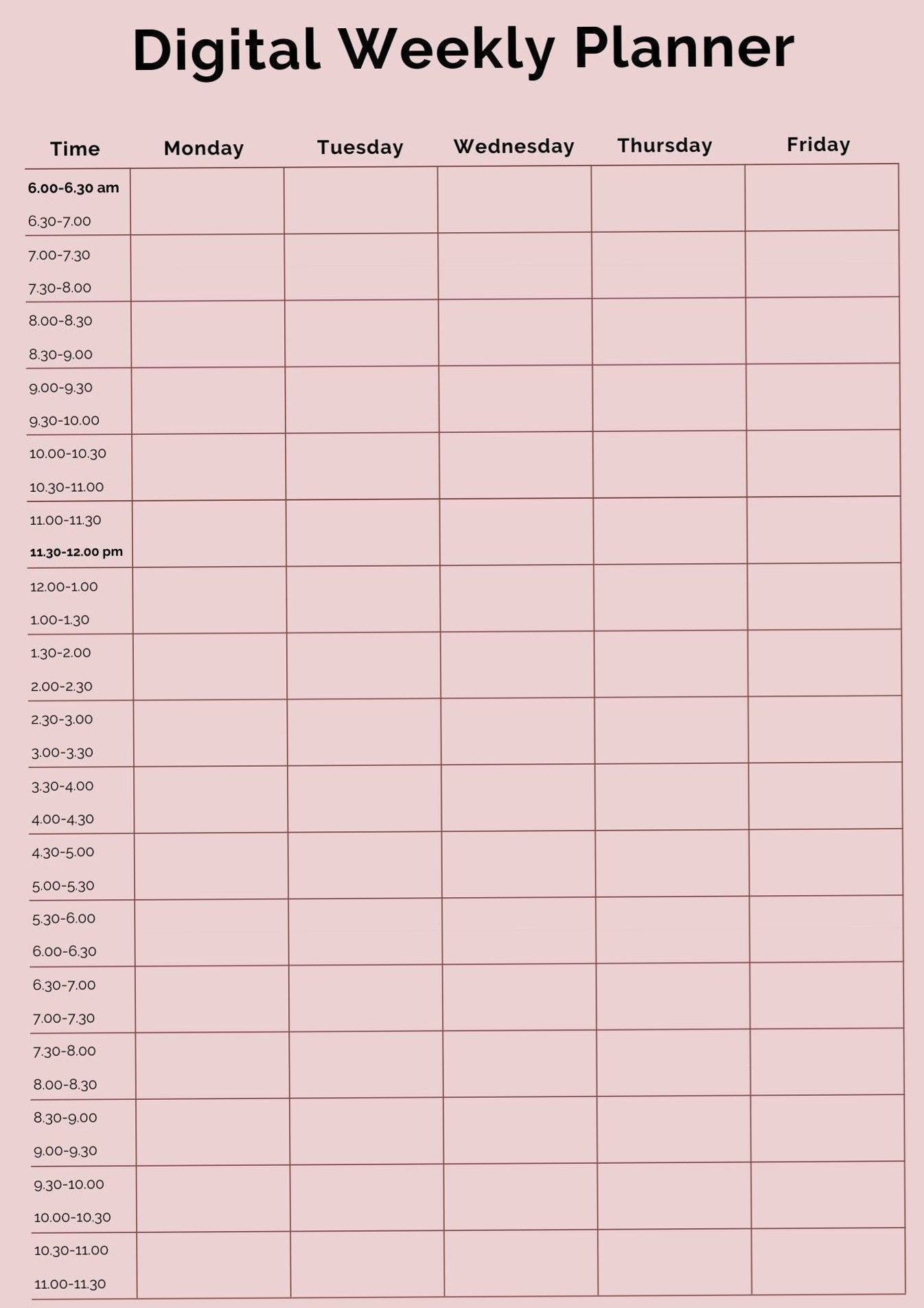 ✨ 🎀 Free Weekly Planner for Goodnotes & iPad Notes | dream life manifestation