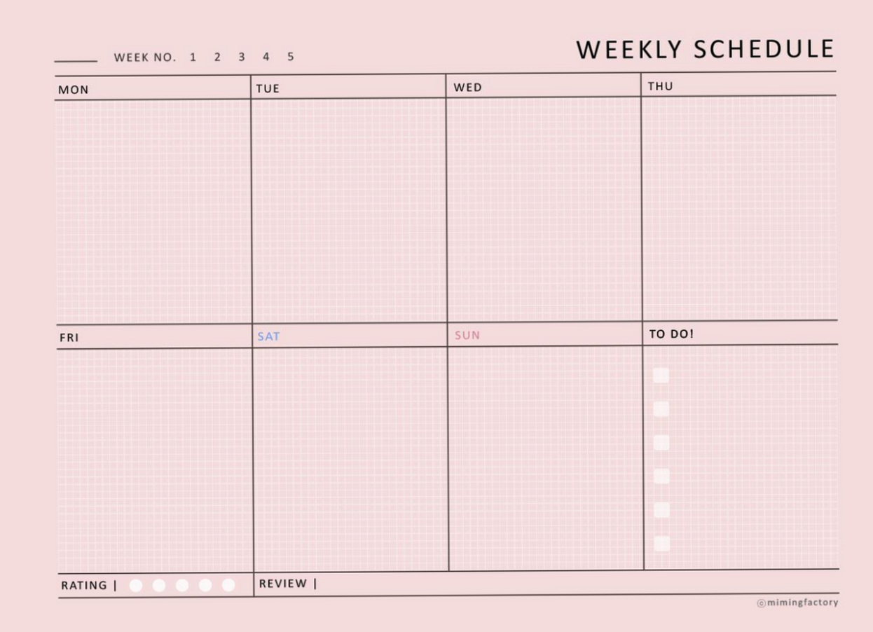 Free Weekly Planner Template for Digital Design & Creativity — 📍 🎨 secret to staying productive