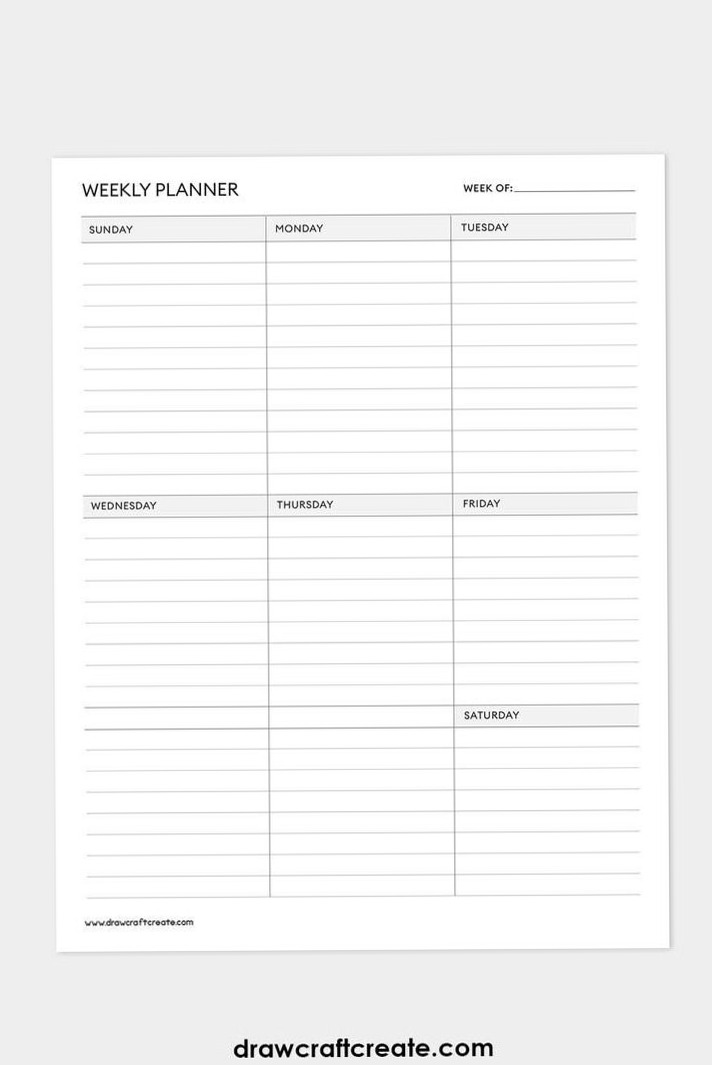 Free Weekly Planner Templates for 30 Days of Organization — 💍 👰 stay inspired all year long