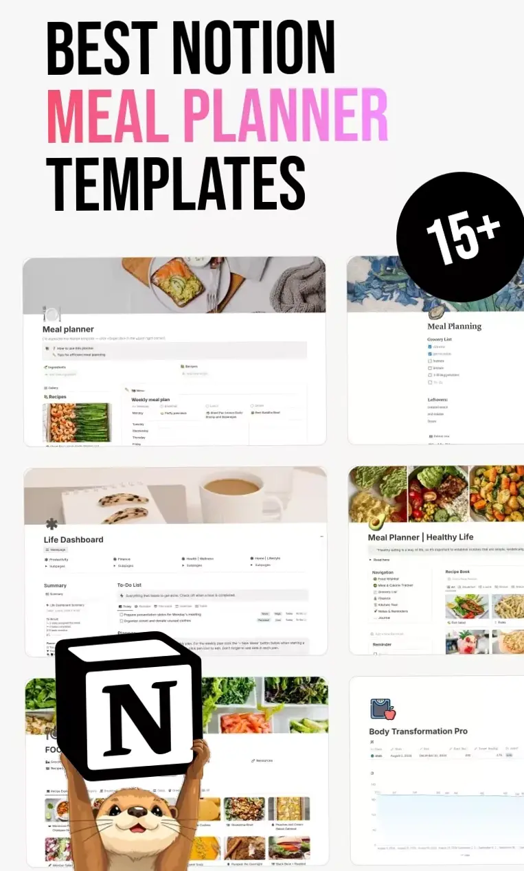 🖇️ 📅 game-changing digital system: 15 Notion Meal Planner Templates for Creative Planners