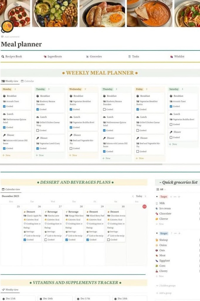 Game-Changing Meal Planner for Creative Minds — 🎀 🤍 pro digital dashboard