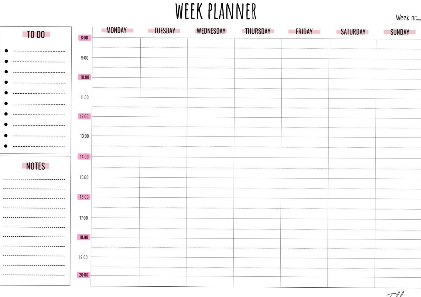 GRATIS WEEKPLANNERS! #14 — FABLOUISE — 🌈 📍 secret to staying productive