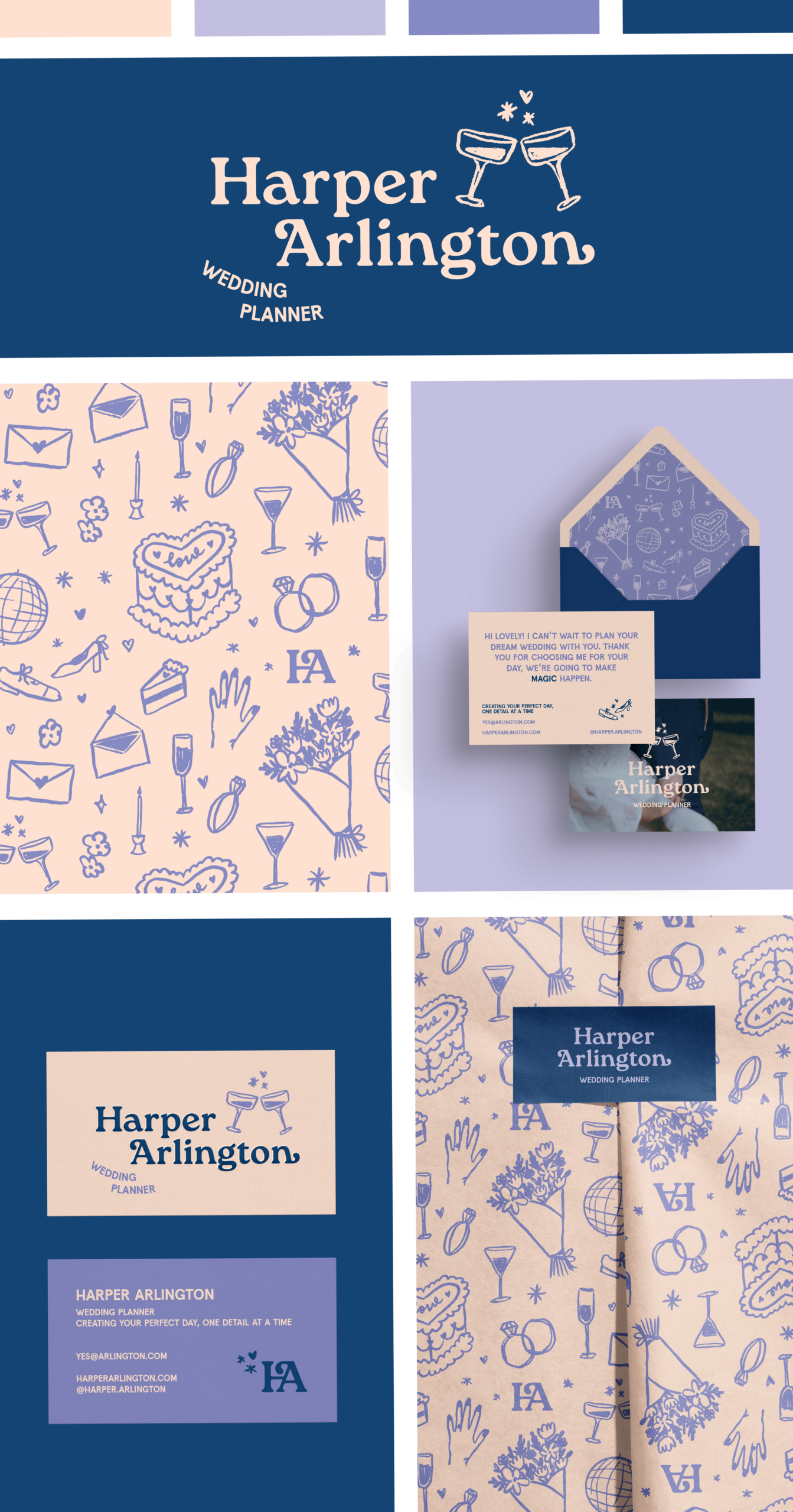 📌 📝 Harper Arlington | Wedding Brand & Graphic Design Identity | romanticize your routine