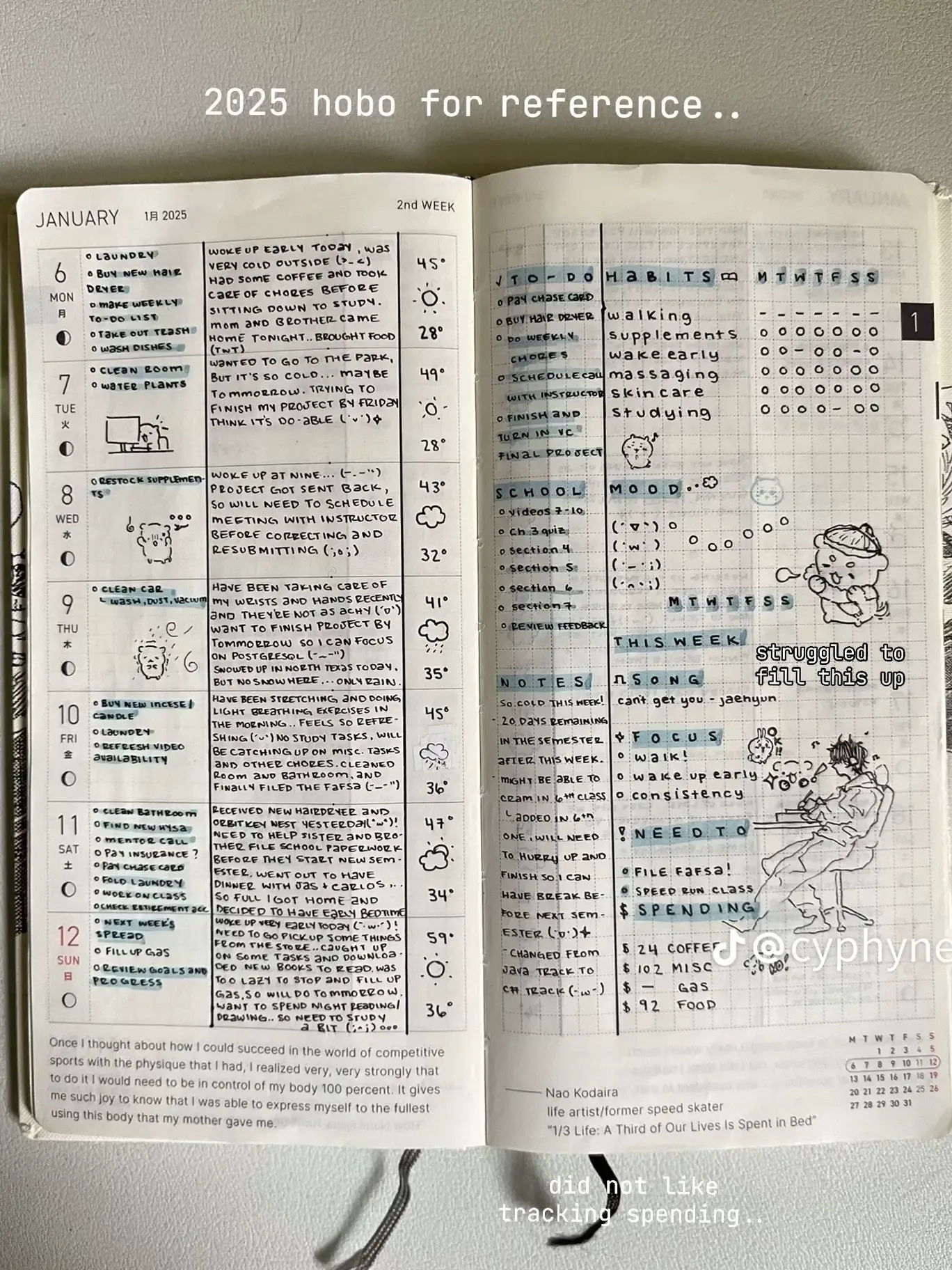 📍 🖌️ Hobonichi Weeks Layout Design for Productivity | secret to staying productive