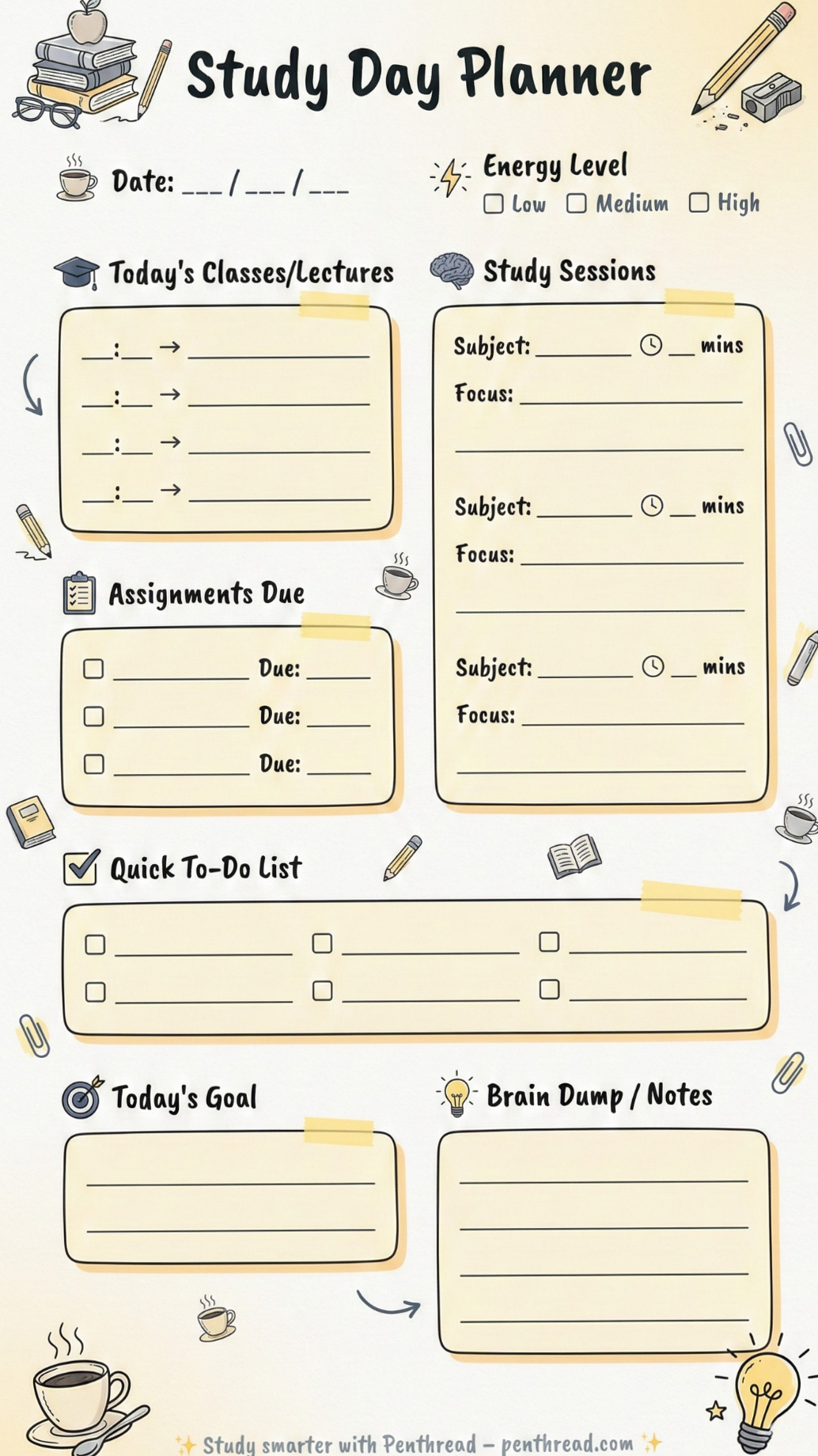 📊 📅 Intensive Study Tracker & Exam Planner 2026 | seamless organization hack