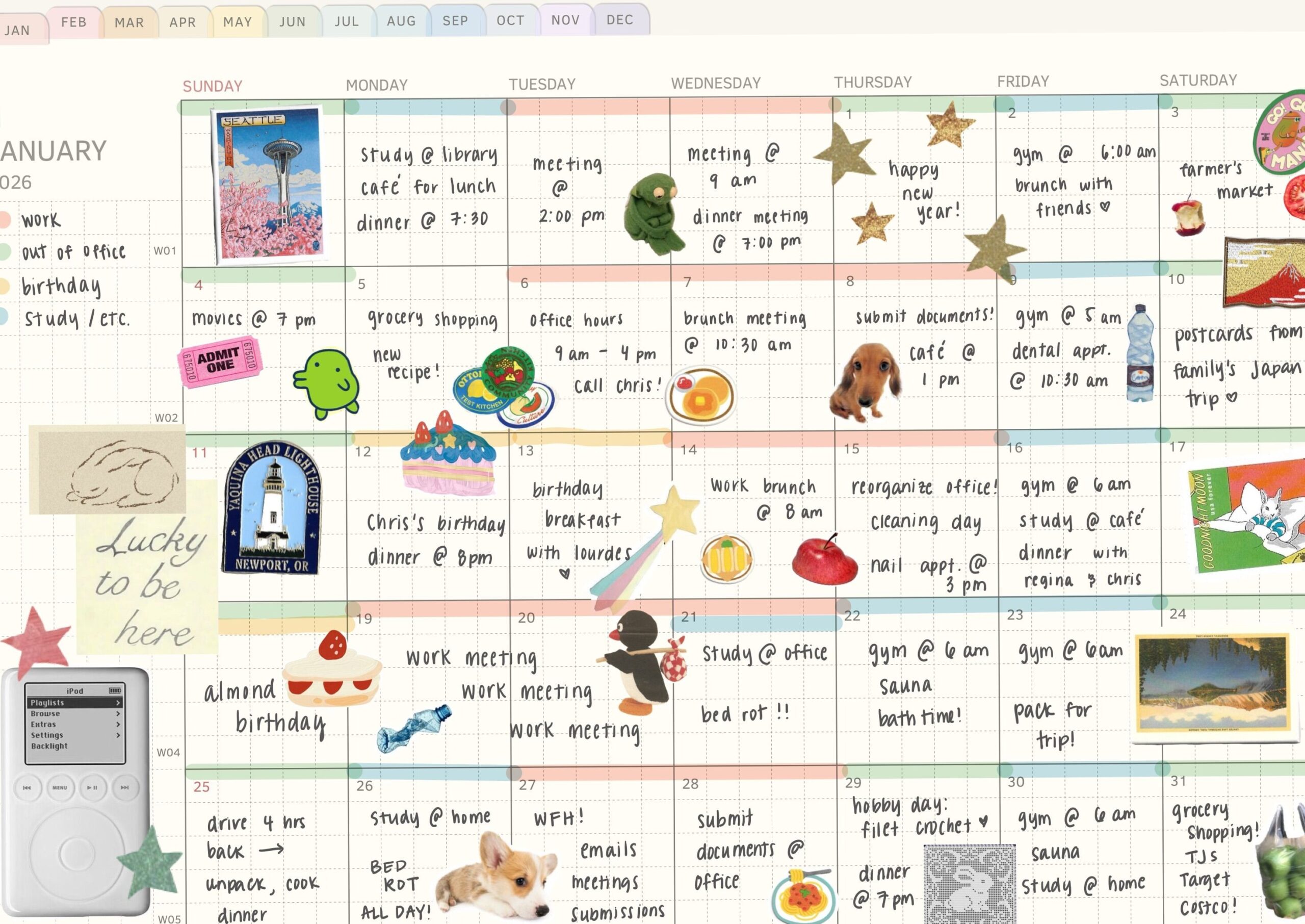 💎 🎨 Ivory 2026 Monthly Planner Design 📅 | stay inspired all year long