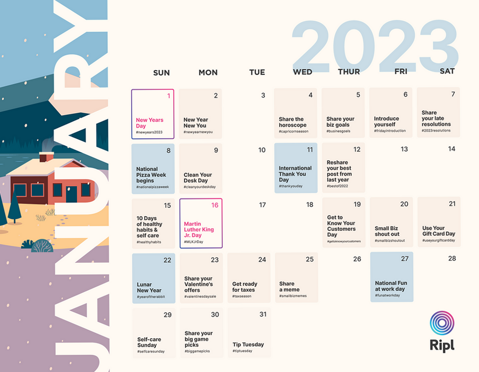 📊 📊 January Social Media Content Calendar for Digital Design & Planners | romanticize your routine