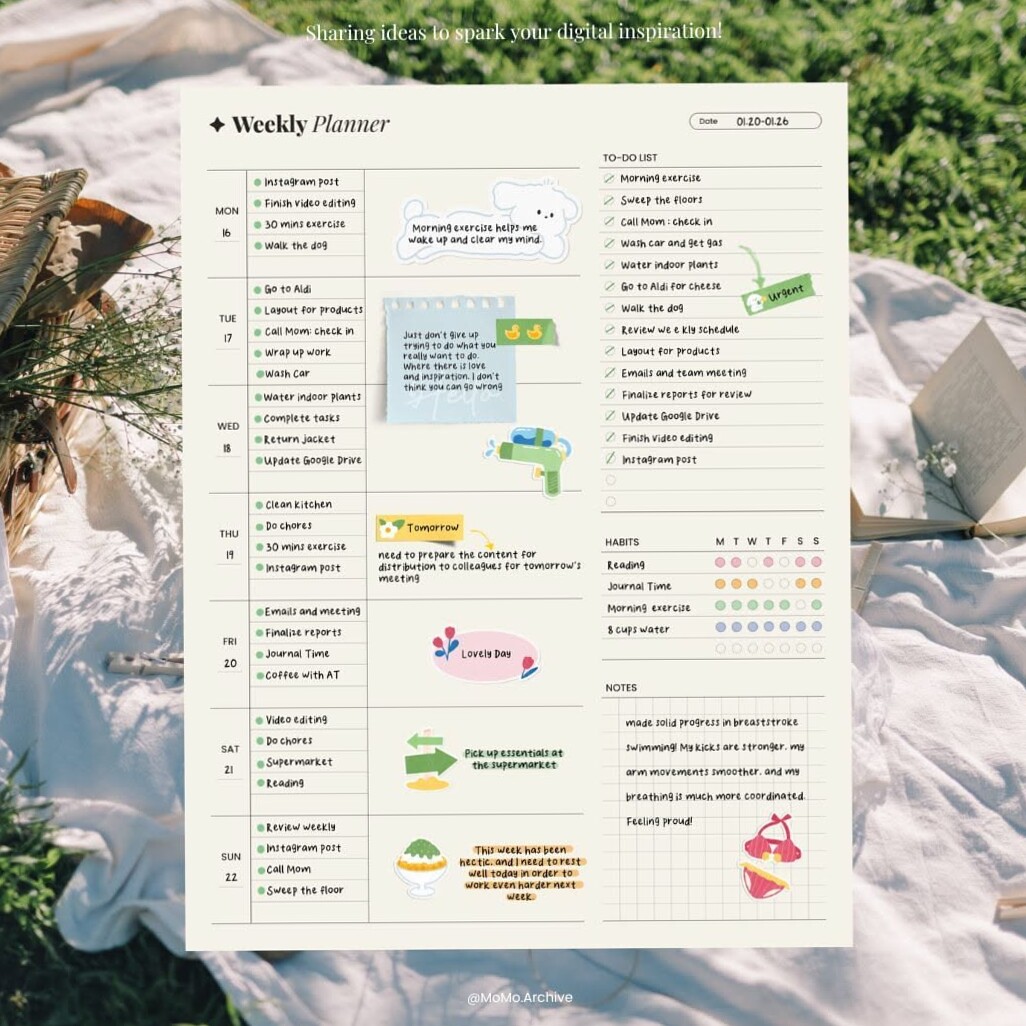June | Digital Planner Inspiration for Instagram — 📌 📅 romanticize your routine