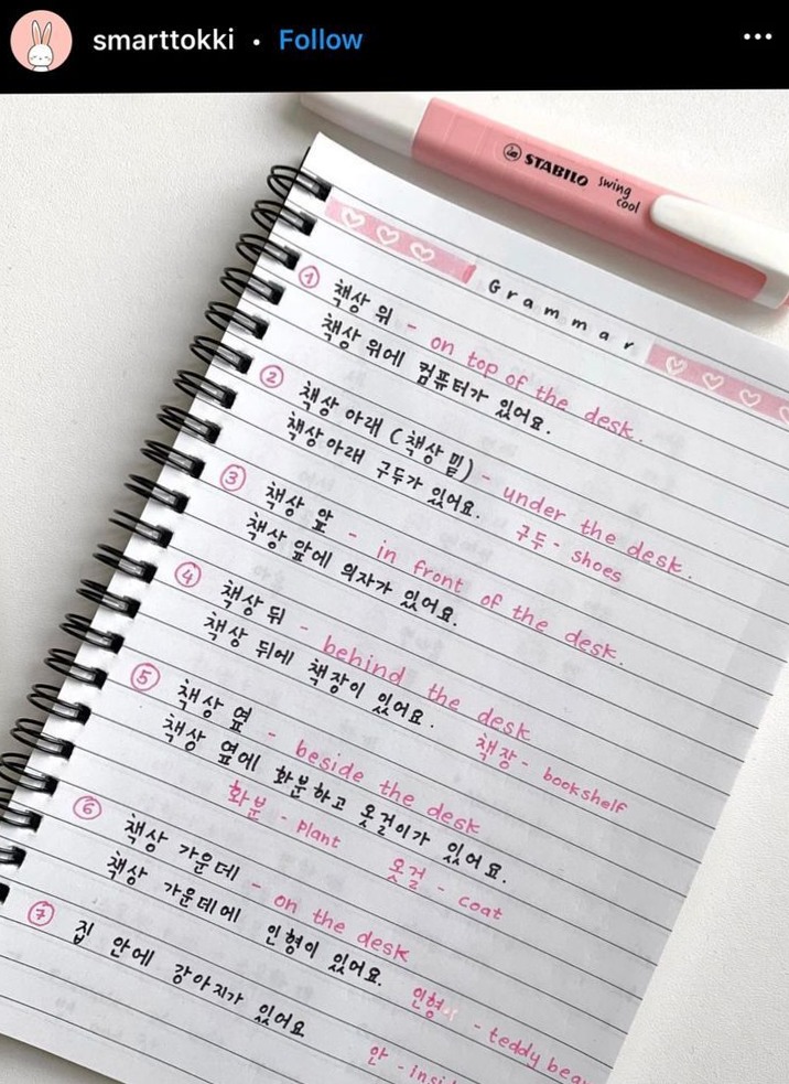 Korean Grammar Digital Planner Templates for Creative Designers — 📌 📝 secret to staying productive