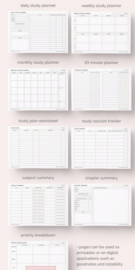 📝 📅 Korean Grammar Study Planner 2024 | Dream Life Manifestation | secret to staying productive