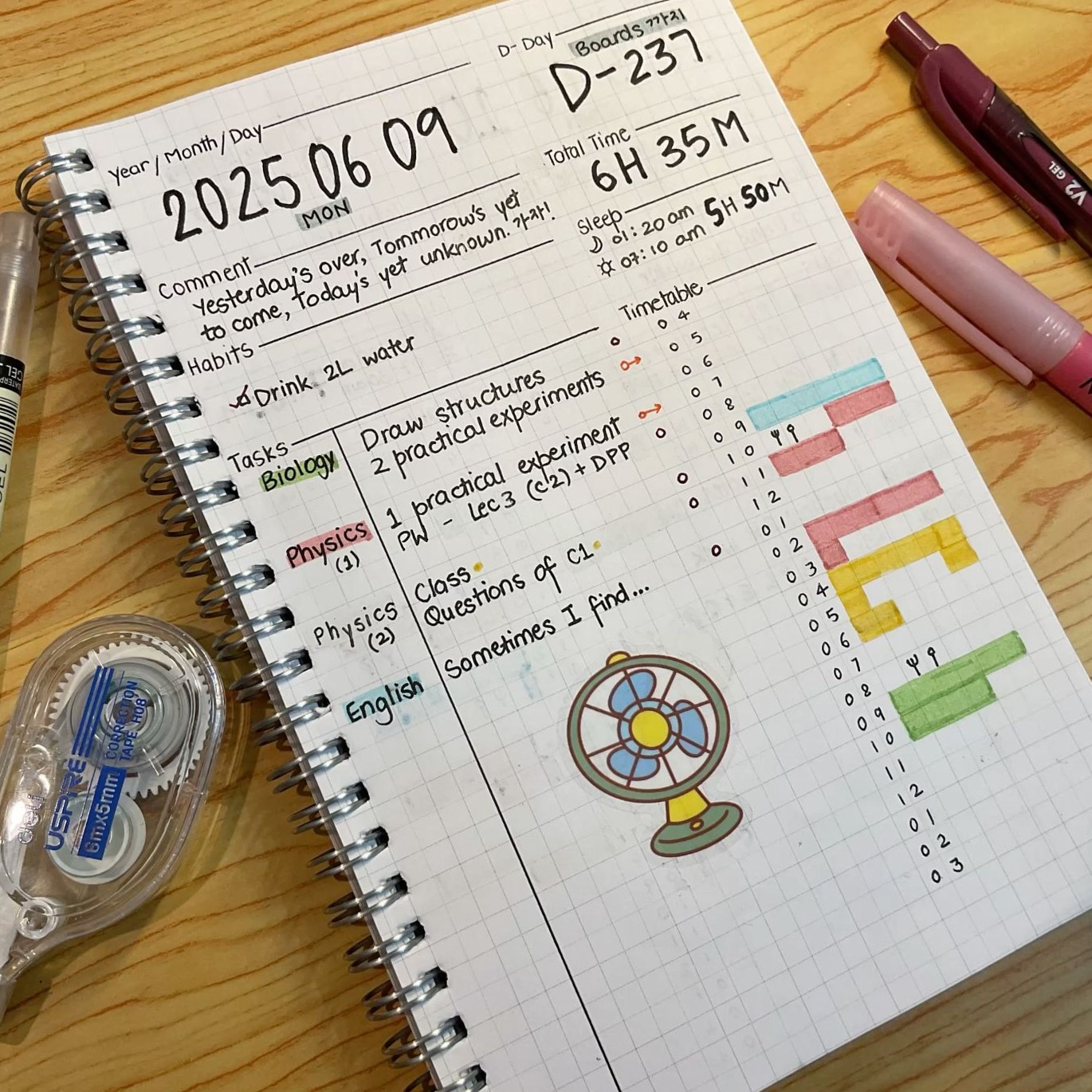 Korean Student Planner Design — D237 — 🌈 🌈 stay inspired all year long