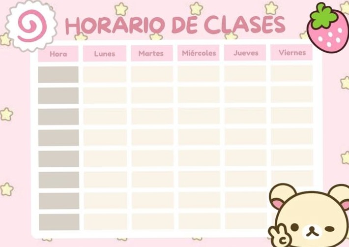 Korilakkuma Class Schedule Design 📅 — 📊 📝 secret to staying productive