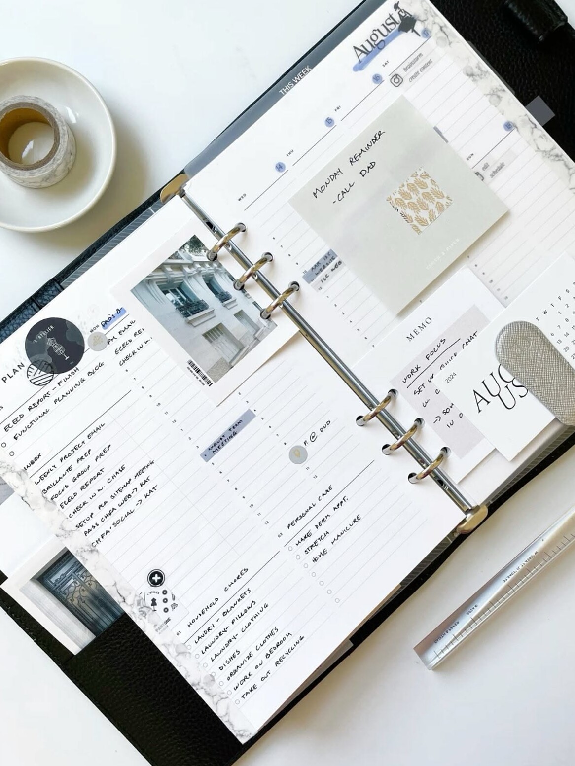 💍 💌 Luxe Minimal Weekly Planner Layout | dream life manifestation