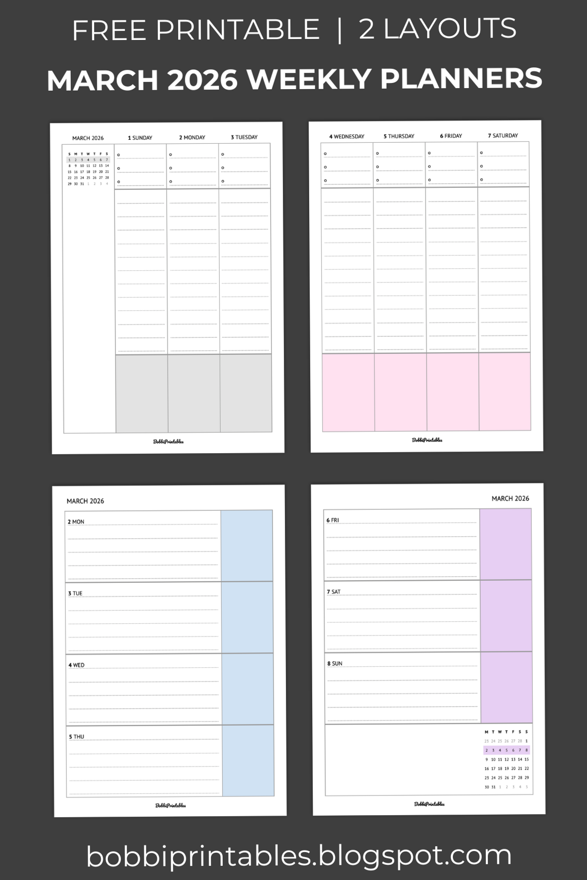 📝 📌 March 2026 Weekly Planner Pages Free Printable | stay inspired all year long