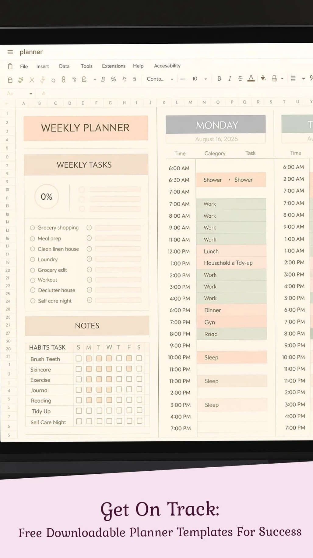 📊 📁 Master Your Week with Our Essential Weekly Planner Template | romanticize your routine