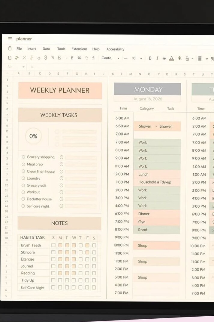 Master Your Week with Our Essential Weekly Planner Template — ☁️ 🕯️ stay inspired all year long