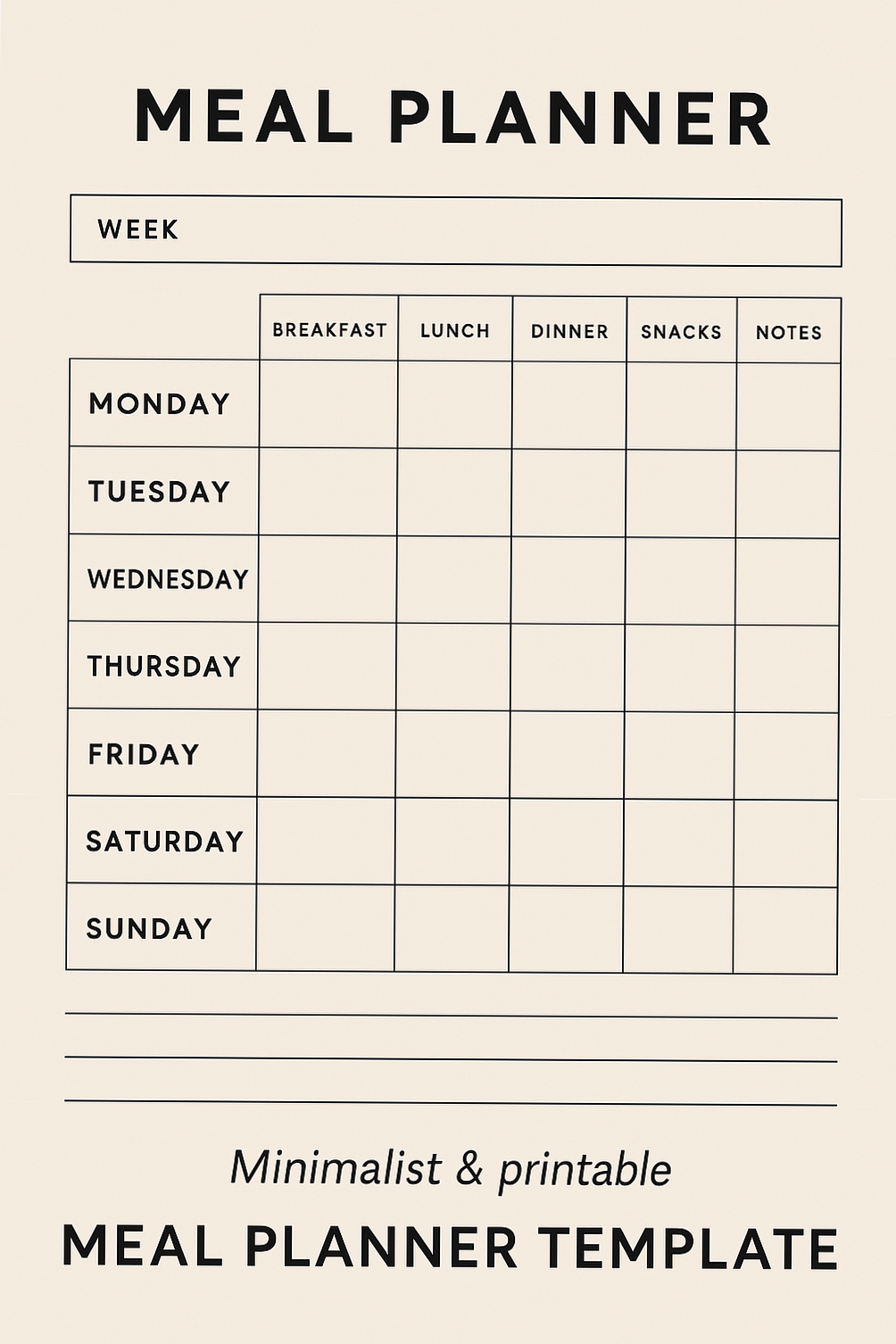 🍰 👰 Meal Planner Template | Digital Design & Creative Assets | stay inspired all year long