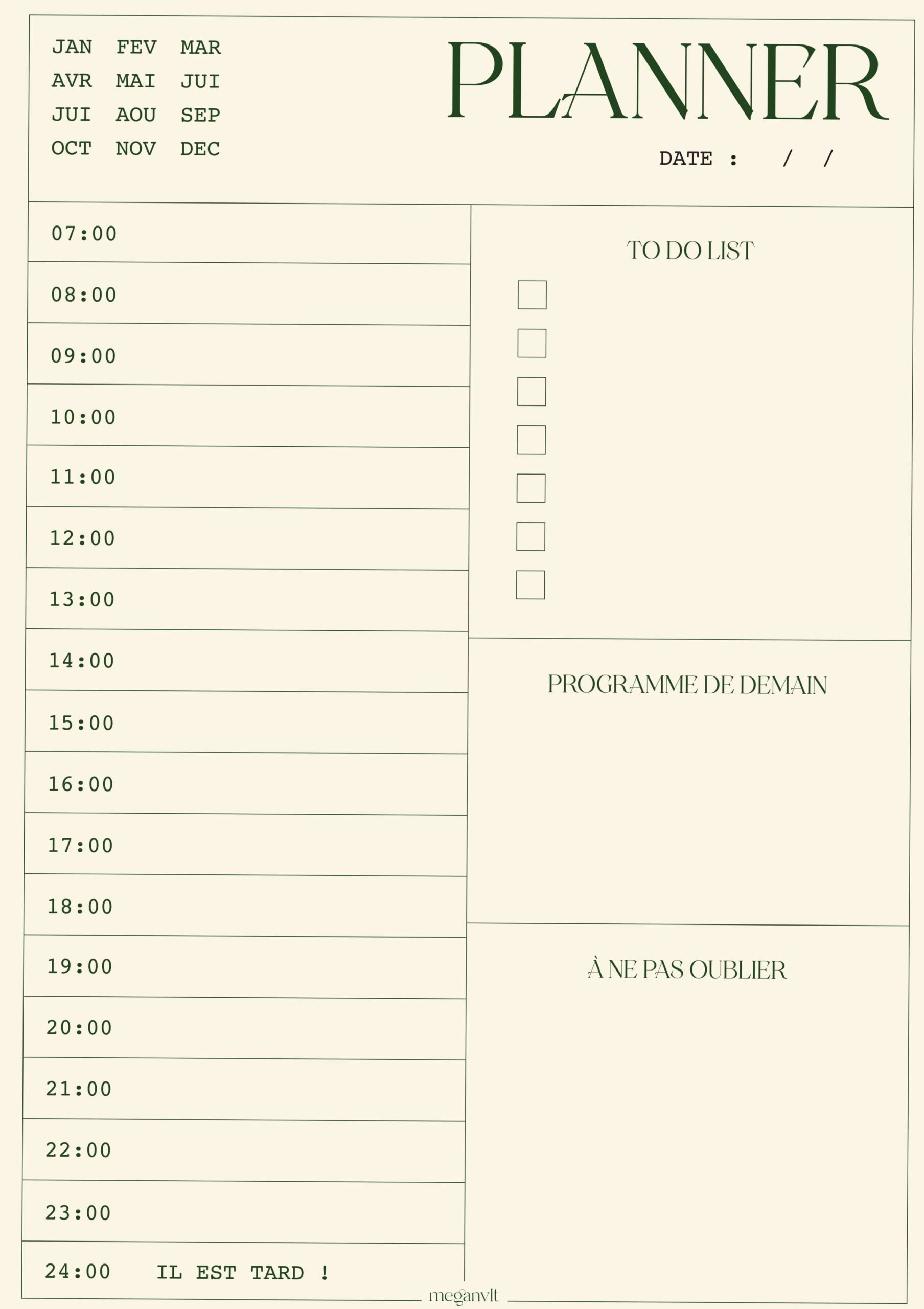 🖌️ 📍 Megan Vlt Planner à télécharger pour mieux s’organiser | secret to staying productive