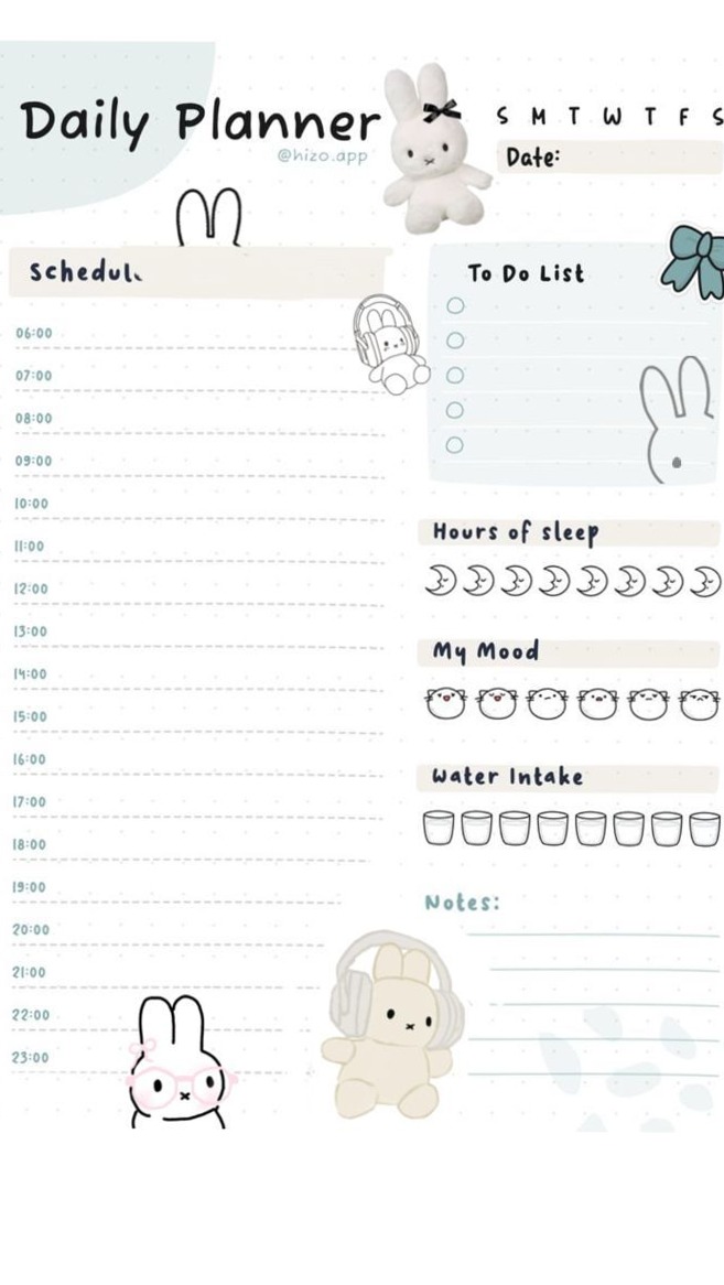 Miffy Edition Daily Planner – Digital Design & Creative Planner Asset — 📁 📁 secret to staying productive