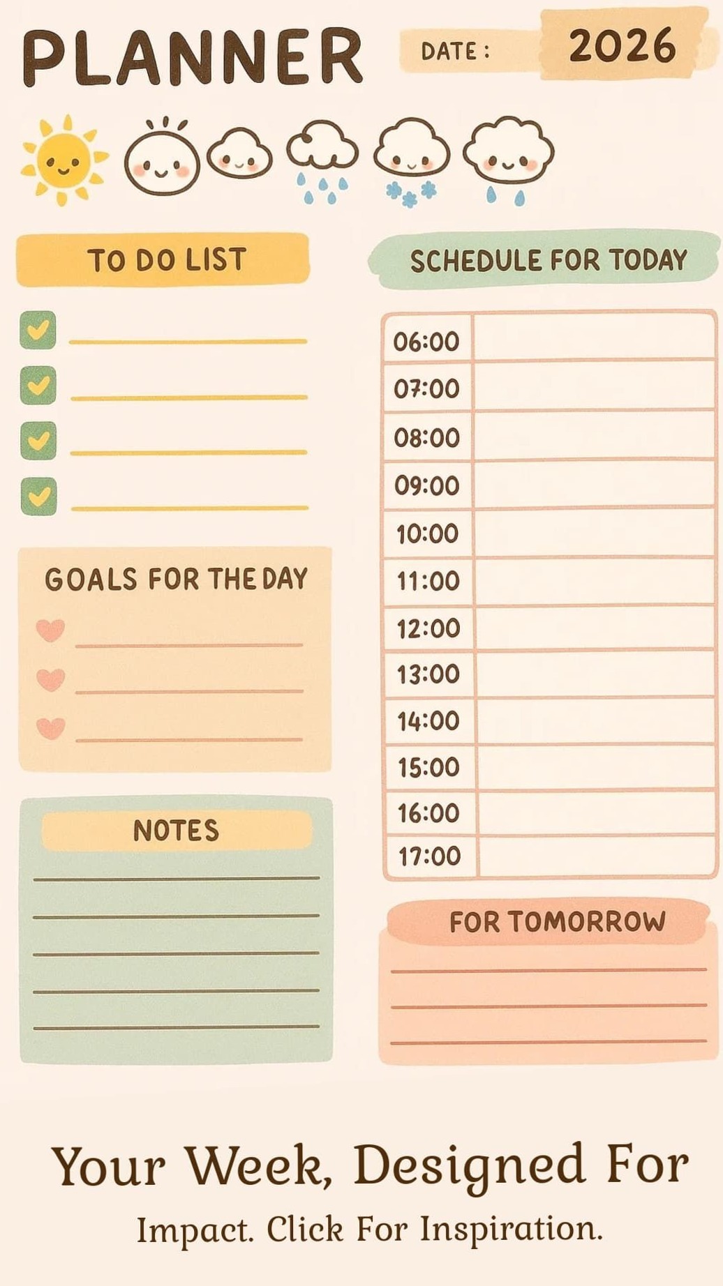 Mindful Daily Planner Template for Creative Productivity — 🌈 🖌️ romanticize your routine