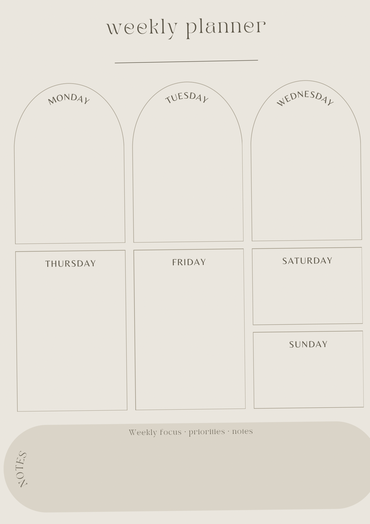 🕯️ ✨ Minimal Weekly Planner for Calm & Focused Planning | secret to staying productive