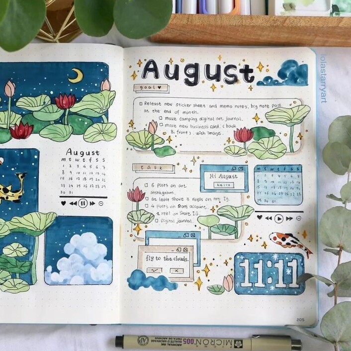 💌 🍰 Minimalist Bujo Layouts for Digital Design Inspiration | secret to staying productive