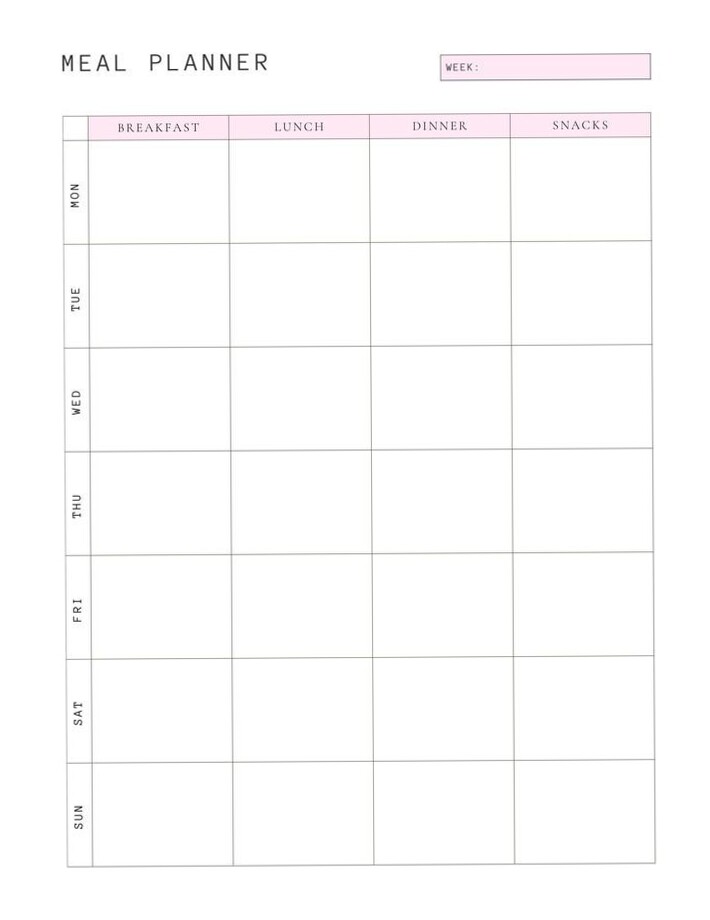 🪄 📍 Minimalistischer Essensplaner 2026 für kreative Lebensgestaltung | romanticize your routine