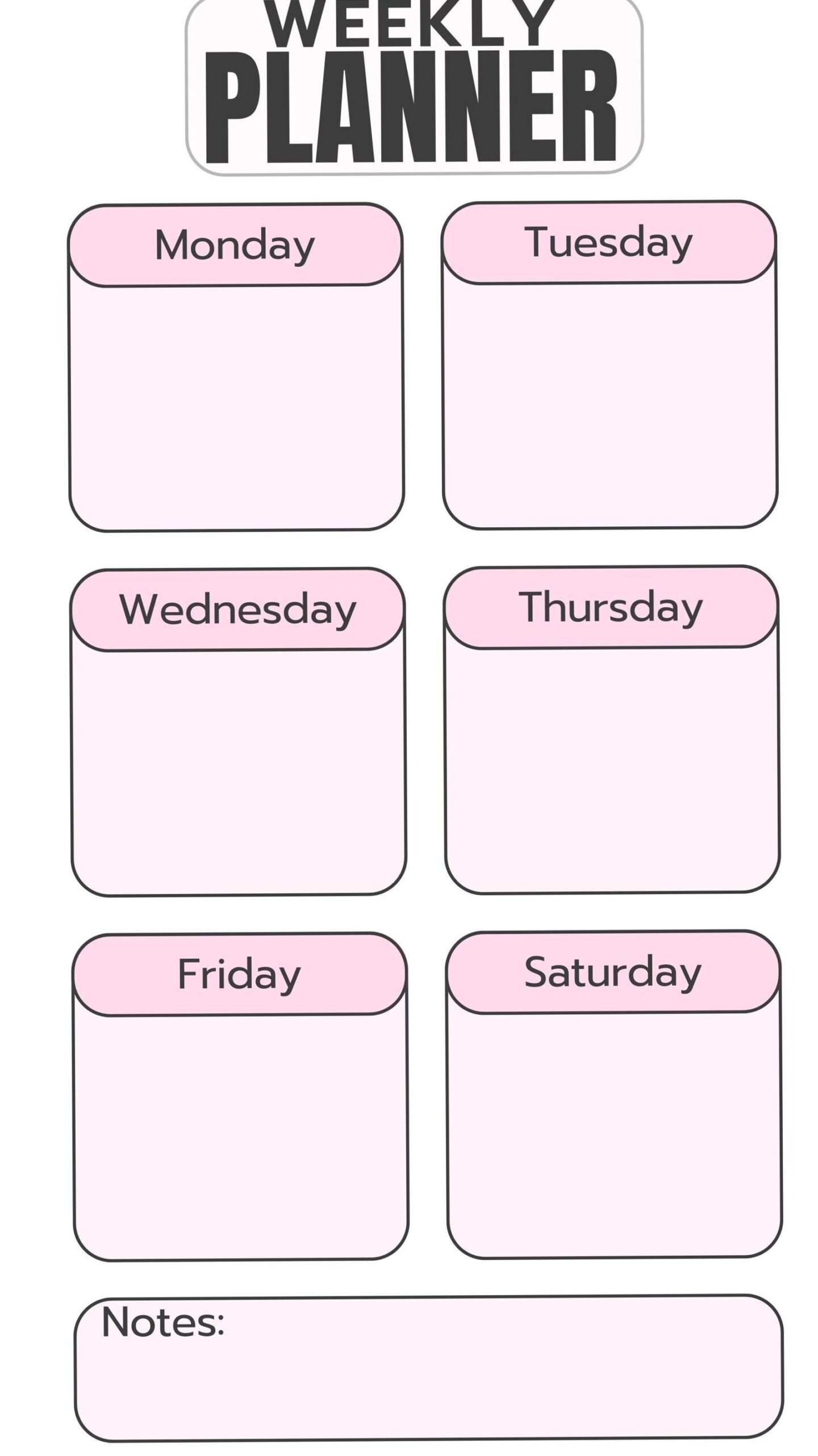 Minimalistischer Wochenplaner | Ästhetischer Druck- & Digital-Download — 🍰 💍 stay inspired all year long